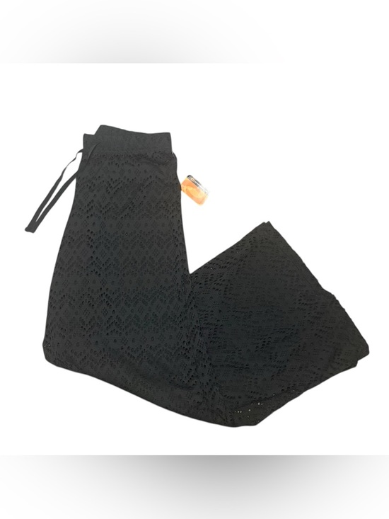 O'Rageous Pants - Black Wide-Leg Crochet Pants